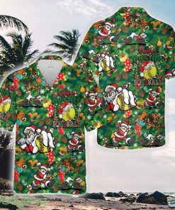 Softball Santa Christmas 3D Hawaiian Shirt Aloha Summer Gift Product Photo 1