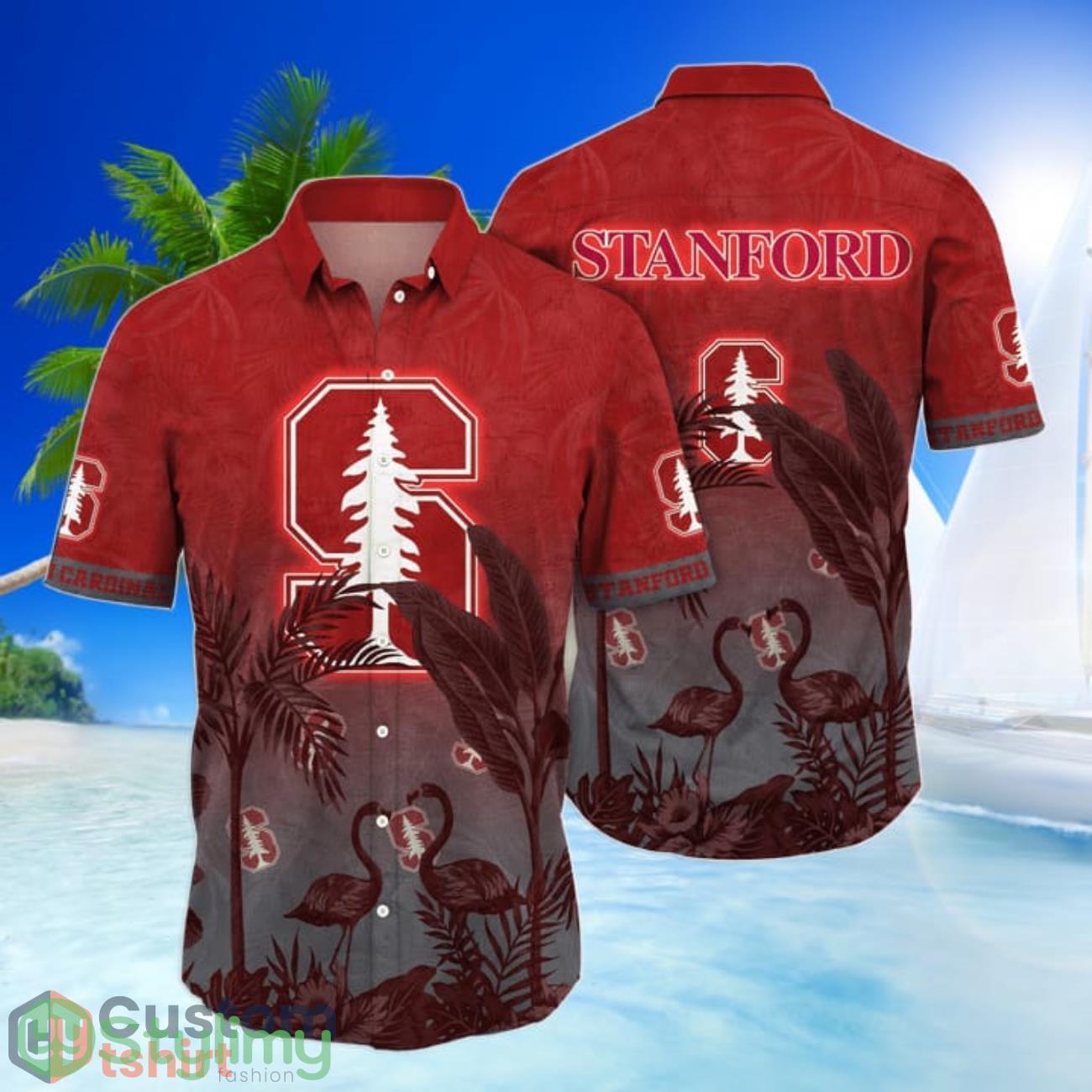 Stanford Cardinal NCAA1 Couple Flamingo Hawaiian Shirt Sport Gift For Fans 2 Stanford Cardinal NCAA1 Couple Flamingo Hawaiian Shirt Sport Gift For Fans Product Photo 1