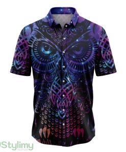 Starry Owl Hawaiian Shirt All Over Printed Beach Shirt Product Photo 1