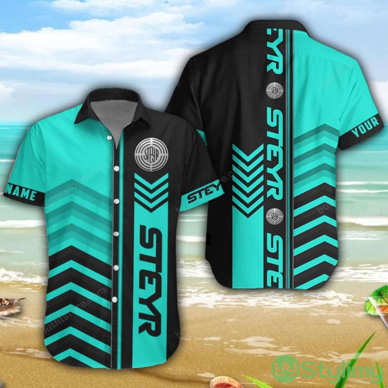 Steyr 3D Printing Shorts Sleeve Hawaiian Shirt Custom Name 1 Steyr 3D Printing Shorts Sleeve Hawaiian Shirt Custom Name Product Photo 1