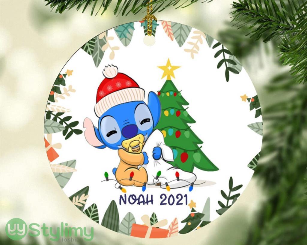 Stitch Baby Birthday Celebration Christmas Holiday Season Customname Ornaments 2 Stitch Baby Birthday Celebration Christmas Holiday Season Customname Ornaments Product Photo 1