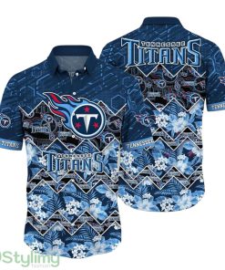 Tennessee Titans NFL Hawaiian Shirt Graphic Tropical Pattern 3D Printed Beach Shirt Summer Gift For Fan Product Photo 1