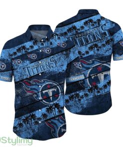 Tennessee Titans NFL Hawaiian Shirt Graphic Tropical Pattern Short Sleeve Summer For Fans Product Photo 1