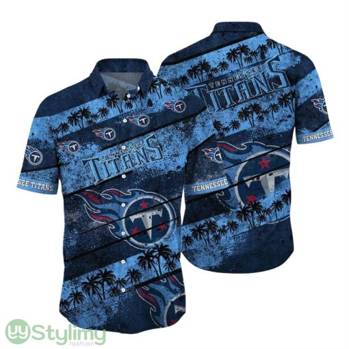 Tennessee Titans NFL Hawaiian Shirt Graphic Tropical Pattern Short Sleeve Summer For Fans Product Photo 1