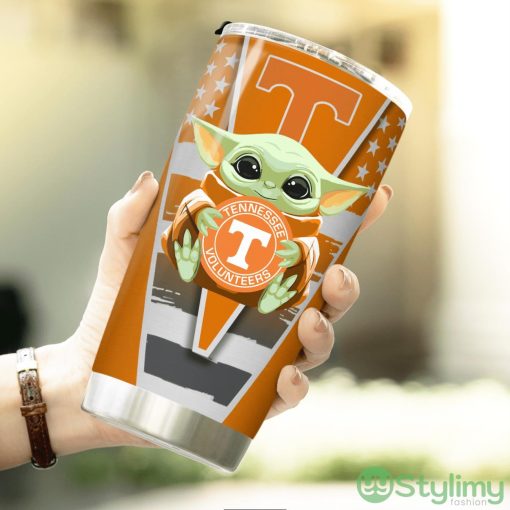 Tennessee Volunteers Baby Yoda 3D Tumbler Unique Gift For Fans Product Photo 3