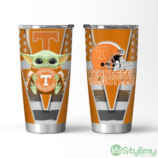 Tennessee Volunteers Baby Yoda 3D Tumbler Unique Gift For Fans Product Photo 1