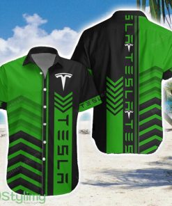Tesla Green Hawaiian Shirt Men Women Beach Gift Custom Name Product Photo 1
