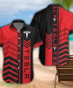 Tesla Red Hawaiian Shirt Men Women Beach Gift Custom Name Product Photo 1