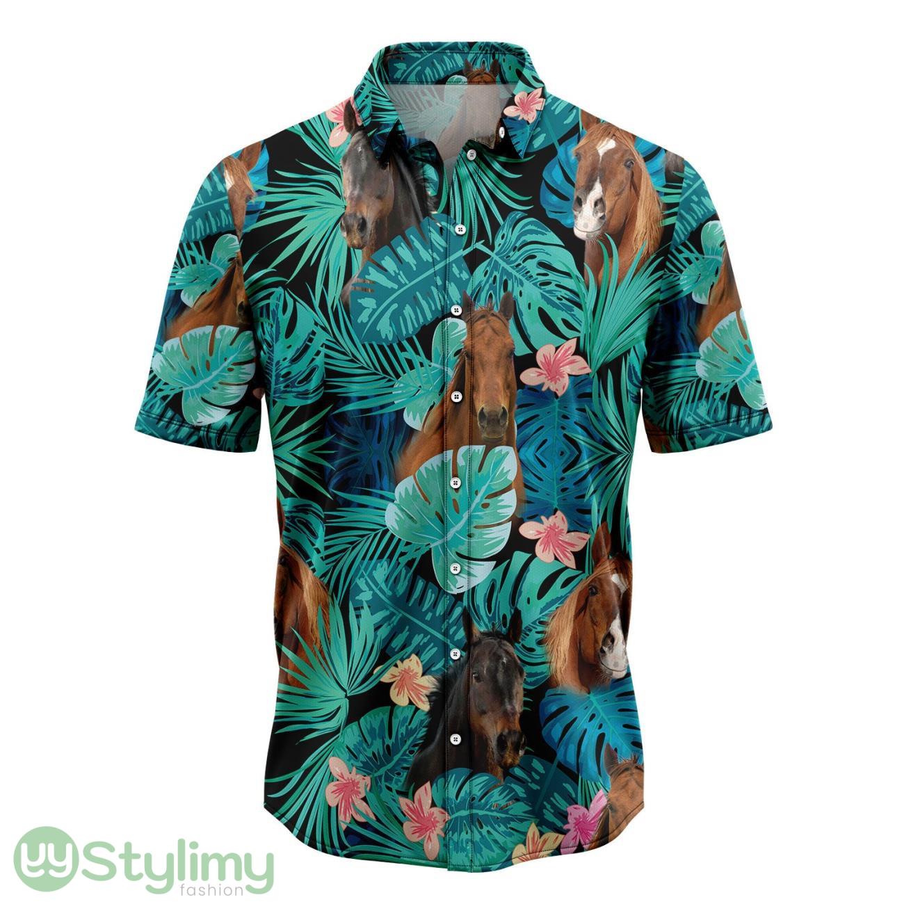 Thoroughbred Green Tropical Aloha Cute Summer Gift 3D Hawaiian Shirt 2 Thoroughbred Green Tropical Aloha Cute Summer Gift 3D Hawaiian Shirt Product Photo 1