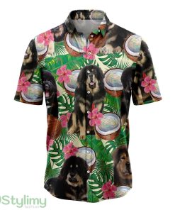 Tibetan Mastiff Tropical Coconut Aloha Cute Summer Gift 3D Hawaiian Shirt Product Photo 1
