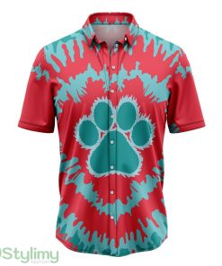 Tie Dye Paw Hawaiian Shirt 3D All Over Printed Hawaii Shirt Product Photo 1