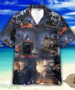 Train Locomotive Unisex Short Sleeve Shirts Hawaiian Shirt For Men Women Product Photo 1