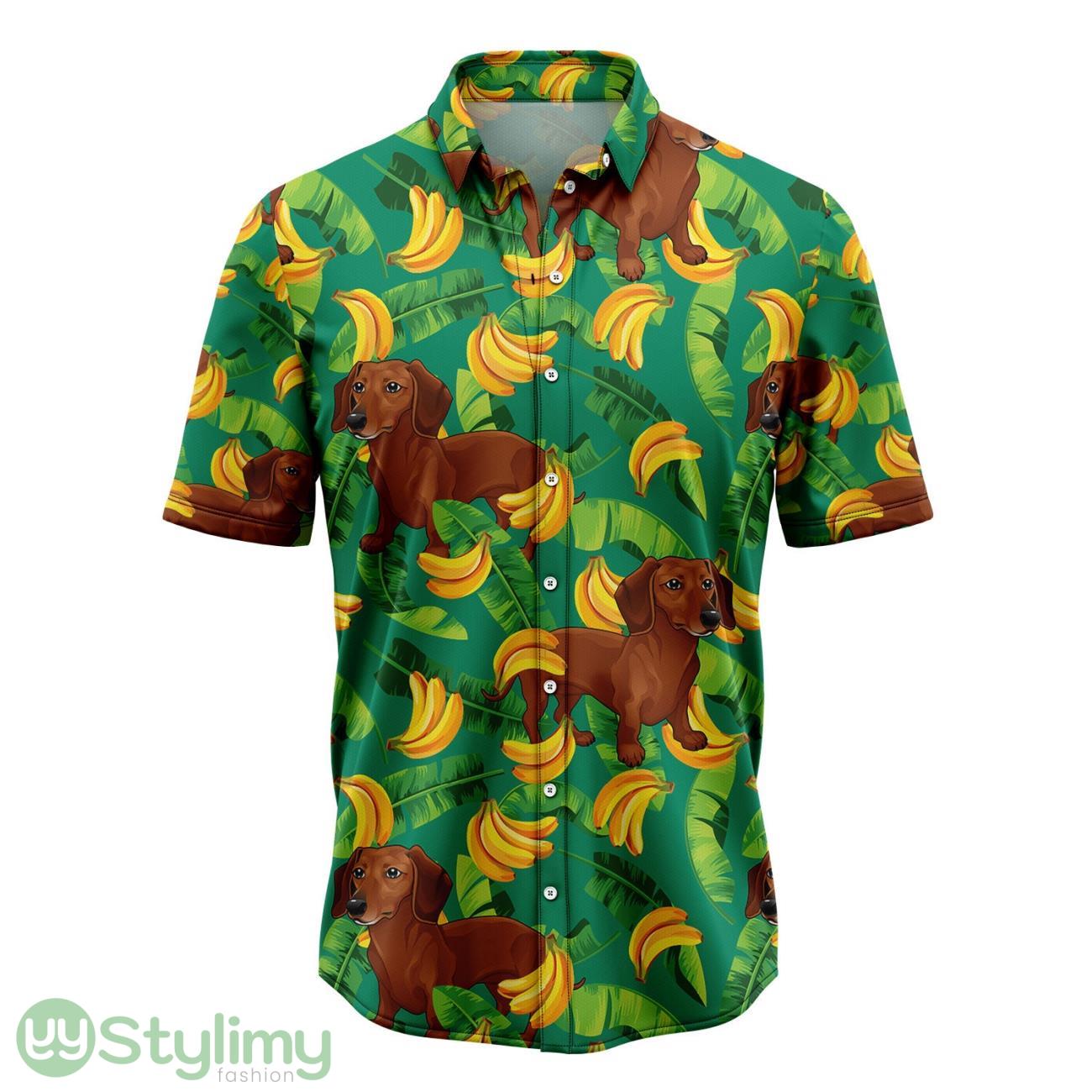 Tropical Banana Dachshund Hawaiian Shirt Short Sleeves Shirt Beach Gift 1 Tropical Banana Dachshund Hawaiian Shirt Short Sleeves Shirt Beach Gift Product Photo 1