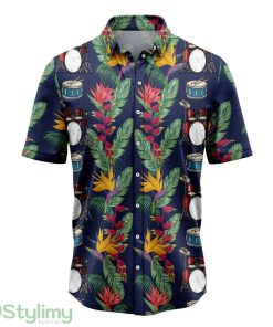 Tropical Drums Aloha Cute Summer Gift 3D Hawaiian Shirt Product Photo 1