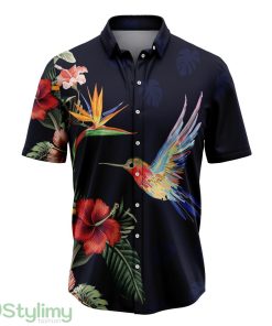 Tropical Flower Hummingbird Hawaiian Shirt 3D All Over Printed Hawaii Shirt Product Photo 1