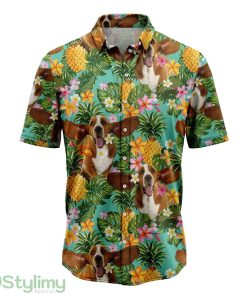 Tropical Pineapple Basset Hound Hawaiian Shirt For Men And Women Product Photo 1