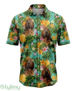 Tropical Pineapple Bloodhound Hawaiian Shirt Short Sleeves Shirt Beach Gift Product Photo 1