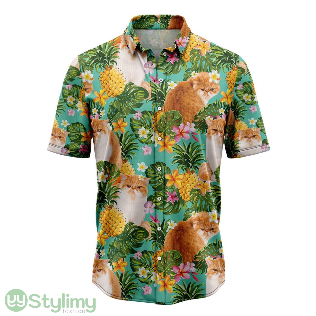 Tropical Pineapple Exotic Shorthair Hawaiian Shirt For Men And Women 2 Tropical Pineapple Exotic Shorthair Hawaiian Shirt For Men And Women Product Photo 1