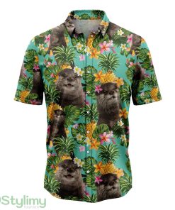 Tropical Pineapple Otter Hawaiian Shirt For Men And Women Product Photo 1