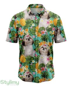 Tropical Pineapple Shih Tzu Hawaiian Shirt For Men And Women Product Photo 1