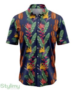 Tropical Violin Hawaiian Shirt 3D Printed Cute Summer Gift For Mne ANd Women Product Photo 1