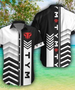 TYM Tractors White Hawaiian Shirt Shorts Sleeve Beach Shirt Custom Name Product Photo 1