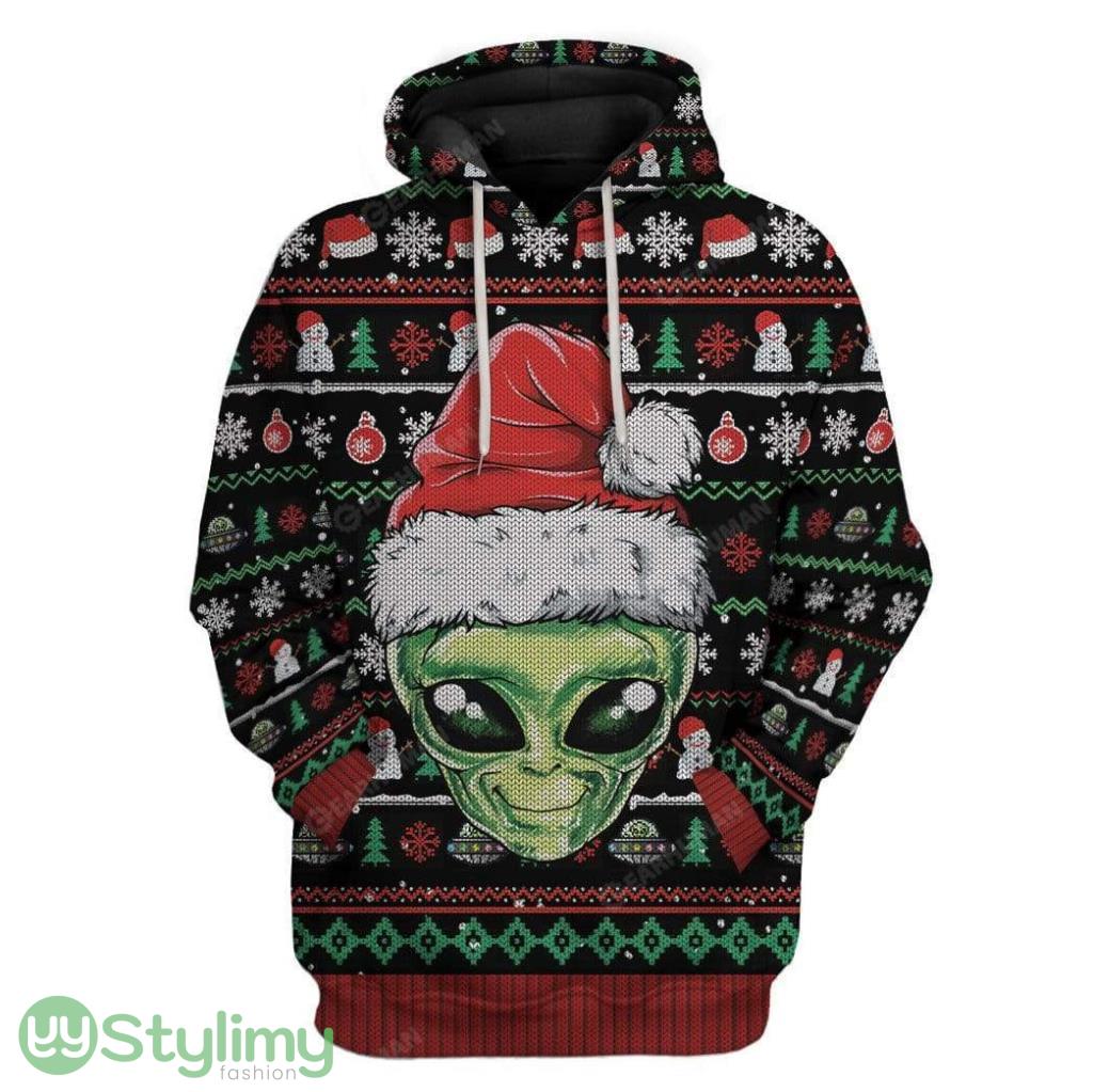 Ugly Alien Custom Hoodie 3D Alll Over Print Gift For Christmas 5 Ugly Alien Custom Hoodie 3D Alll Over Print Gift For Christmas Product Photo 1