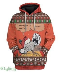 Ugly Angry Face Meme Slapping Santa Christmas Custom Hoodie 3D Alll Over Print Gift For Christmas Product Photo 1