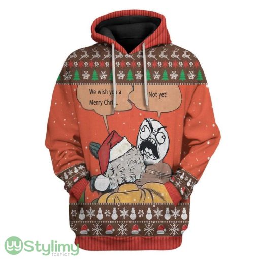 Ugly Angry Face Meme Slapping Santa Christmas Custom Hoodie 3D Alll Over Print Gift For Christmas