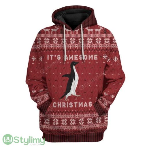 Ugly Awesome Penguin Christmas Custom Hoodie 3D Alll Over Print Gift For Christmas