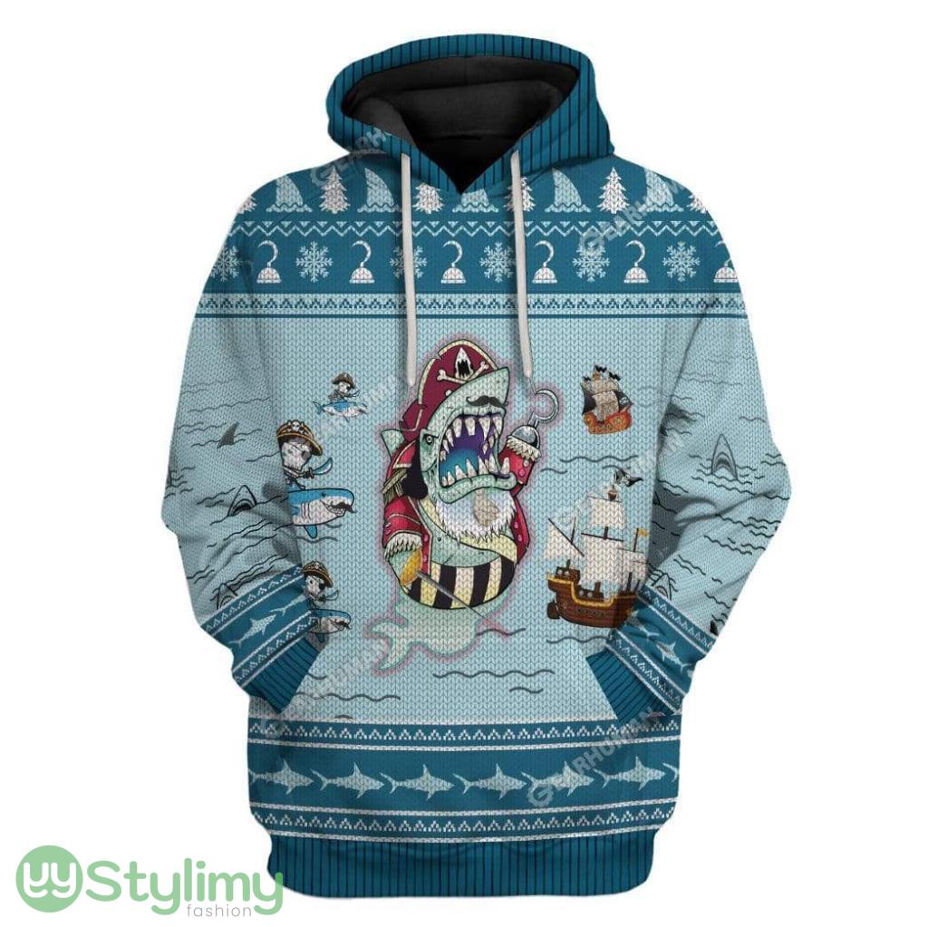 Ugly Captain Shark And Pirates Custom Hoodie 3D Alll Over Print Gift For Christmas 6 Ugly Captain Shark And Pirates Custom Hoodie 3D Alll Over Print Gift For Christmas Product Photo 1