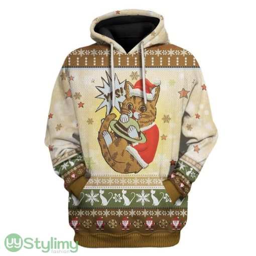 Ugly Cat Custom Hoodie 3D Alll Over Print Gift For Christmas