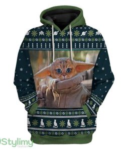Ugly Christmas Baby Yocat Custom Hoodie 3D Alll Over Print Gift For Christmas Product Photo 1