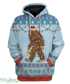 Ugly Christmas Bigfoot Hoodie 3D Alll Over Print Gift For Christmas Product Photo 1