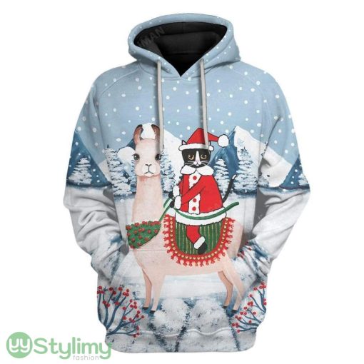 Ugly Christmas Cat Custom Hoodie 3D Alll Over Print Gift For Christmas 3D All Over Print Version 5