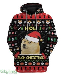 Ugly Christmas Dog Custom 3D All Over Print Hoodie 3D Alll Over Print Gift For Christmas Product Photo 1