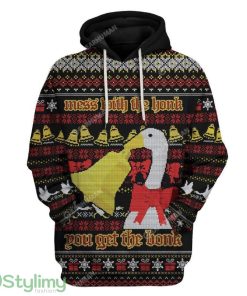 Ugly Christmas Duck Custom Hoodie 3D Alll Over Print Gift For Christmas Product Photo 1