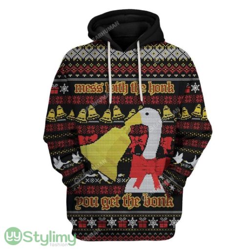 Ugly Christmas Duck Custom Hoodie 3D Alll Over Print Gift For Christmas Product Photo 1