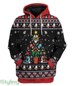 Ugly Christmas Ice Hockey Christmas Tree Hoodie 3D Alll Over Print Gift For Christmas Product Photo 1