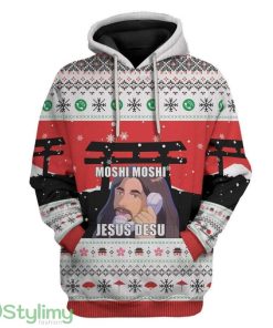 Ugly Christmas Jesus Custom Hoodie 3D Alll Over Print Gift For Christmas Product Photo 1