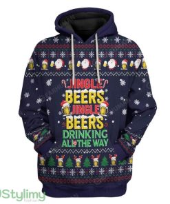 Ugly Christmas Jinger Beers Custom Hoodie 3D Alll Over Print Gift For Christmas Product Photo 1