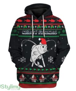 Ugly Christmas Merry Fishmas Custom Hoodie 3D Alll Over Print Gift For Christmas Product Photo 1