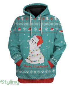 Ugly Christmas Merry Kissmyass Custom Hoodie 3D Alll Over Print Gift For Christmas Product Photo 1