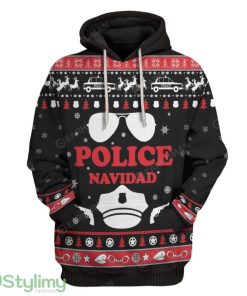 Ugly Christmas Police Navidad Custom Hoodie 3D Alll Over Print Gift For Christmas Product Photo 1