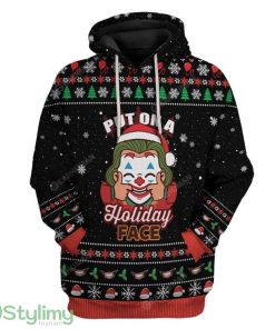 Ugly Christmas Put On A Holiday Face Hoodie 3D Alll Over Print Gift For Christmas Product Photo 1