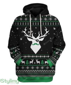 Ugly Christmas Reindeer Custom Hoodie 3D Alll Over Print Gift For Christmas Product Photo 1
