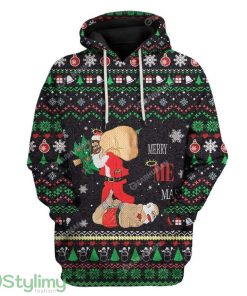 Ugly Christmas Santa Custom-Hoodie 3D Alll Over Print Gift For Christmas Product Photo 1