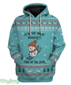 Ugly Christmas Snowman Ski Hoodie 3D Alll Over Print Gift For Christmas Product Photo 1