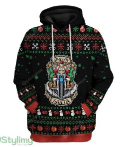 Ugly Christmas Sons Of Santa Custom Hoodie 3D Alll Over Print Gift For Christmas Product Photo 1