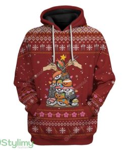 Ugly Christmas Sushi Custom Hoodie 3D Alll Over Print Gift For Christmas Product Photo 1